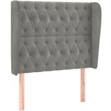 The Living Store vzglavje z ušesi svetlo sivo 93x23x118/128 cm žamet - vzglavje, (21495391) | Shoptok.si