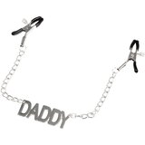 LATETOBED Daddy - spona za bradavice (srebrna) | shoptok.hr