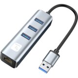 TECHly IDATA USB-ETGIGA3AA priključna postaja in replikator priključka za prenosni računalnik Žično USB 3.2 Gen 1 (3.1 Gen 1) Type-A Črna, Srebrna | Shoptok.si