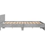  Okvir za krevet s uzglavljem i LED siva boja betona 180x200 cm | shoptok.hr