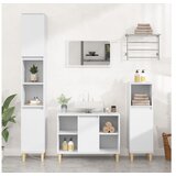 Omarica za umivalnik bela 80x33x60 cm inženirski les | Shoptok.si