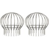  Zaštita od lišća za žljeb 2 pcs Srebrno 200 mm Nehrđajući čelik | Eponuda.com