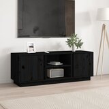 Maison Chic TV omarica - TV enota - Televizijska omarica črna 110x35x40,5 cm trdna borovina, (21700920) | Shoptok.si