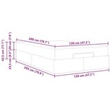 vidaXL Posteljni okvir z vzmetnico Kapučino 120 x 200 cm Umetna koža | Shoptok.si