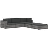  Modularni tabure s jastukom 1 kom od poliratana crni | Eponuda.com