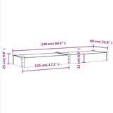  Povišena vrtna gredica s oblogom smeđa 240x60x25 cm od jelovine | Eponuda.com