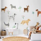  Foto tapeta - Doggies - a Subtle Illustration for Children 100x70 Vodootporna | shoptok.hr