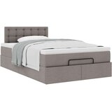 vidaXL otomanski okvir kreveta s madraca smeđesivi 120x200cm tkanine | shoptok.hr