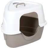 zooplus Basics WC za mačke s poklopcem - Siva/bijela Cijene