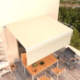 vidaXL Ročno zložljiva tenda s senčilom 4x3 m krem Cene