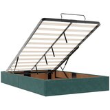 vidaXL Otomanski posteljni okvir z vzmetnico zelen 120x190 cm žamet, (21609650) | Shoptok.si