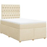  Krevet s oprugama i madracem krem 120 x 200 cm od tkanine | shoptok.hr