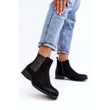 Boto Women's Ankle Boots on Flat Heel Black Sauamia | ePonuda.com