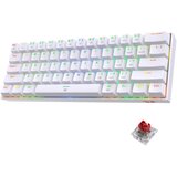 Redragon DRAGONBORN K630 RGB WHITE RED SWITCH mehanska tipkovnica bele barve | Shoptok.si