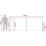  Zložljivo stransko senčilo Antracit 500 x 140 cm Poliester, (5000247840) | Shoptok.si