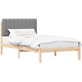  Krevetni okvir s tapiciranim uzglavljem Svijetlo siva Svjetlosiva 205.5 x 105.5 x 84.5 cm | Shoptok.si