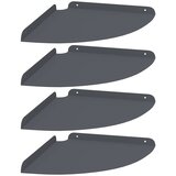  Lebdeća polica s policom 4 pcs Antracit 30 x 30 x 2 cm | Eponuda.com