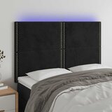  LED uzglavlje crno 144x5x118/128 cm baršunasto | Eponuda.ba