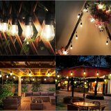  LED Vanjski dekorativni niz 30xE27/1W/230V 16,44 m IP44 crna | Eponuda.com