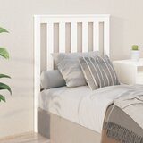 Maison Chic posteljno vzglavje - vzglavna omarica - nočna omarica belo 81x6x101 cm trdna borovina, (21705543) | Shoptok.si