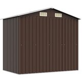  Vrtna kućica za pohranu smeđa 204 x 132 x 186 cm čelična | shoptok.hr