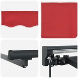  Okvir tende Crvena 400 × 300 cm Poliester s PU premazom | shoptok.hr