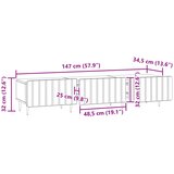 TV ormar s ladicama Bijela 147 x 34,5 x 32 cm Konstruirano drvo | Shoptok.si