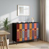  Kreveta ESSEN Crni hrast 102 x 33 x 76 cm Konstruirano drvo | shoptok.hr