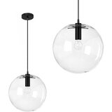Toolight stropna svjetiljka viseća staklena lassi crna 25 cm APP307-1CP | shoptok.hr