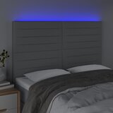  LED uzglavlje svjetlosivo 144x5x118/128 cm od tkanine | shoptok.hr
