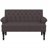  Klupa s naslonom tamnosmeđa 120 x 62 x 75,5 cm od tkanine | shoptok.hr