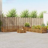  Set vanjskih sofa 9 kom. Prirodna Čvrsto drvo akacije | shoptok.hr