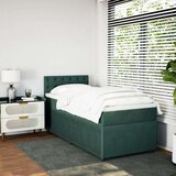 vidaXL box spring krevet s madracem tamnozeleni 90x200 cm baršunasti | shoptok.hr