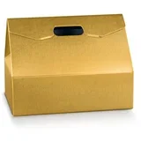 kutija kartonska kućica mini zlatna -39310