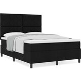 vidaXL krevet s kutijom s madracem crni 140x200 cm tkanina | shoptok.hr
