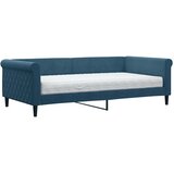  Dnevni krevet s madracem plavi 100 x 200 cm baršunasti | shoptok.hr