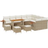  Set vrtnih sofa od 13 komada s jastučićima bež poli ratan akacija | shoptok.hr