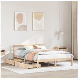 vidaXL Okvir kreveta bez madraca 120 x 190 cm od masivne borovine | shoptok.hr