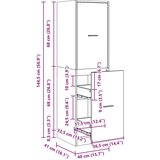 vidaXL Lekarniška omara rjavi hrast 40x41x144,5 cm inženirski les | Shoptok.si