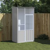 vidaXL Ptičja kletka siva 115x78x200 cm pocinkano jeklo | Shoptok.si