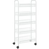  Kuhinjska kolica s 5 razina bijela 46 x 26 x 105 cm željezna | Eponuda.com