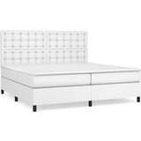 Maison Chic Box spring postelja - Vzmetna postelja z vzmetnico bela 200x200 cm umetno usnje SL8535, (21903577) | Shoptok.si