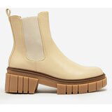 Resti Beige women's boots on a solid sole Eferope | ePonuda.com
