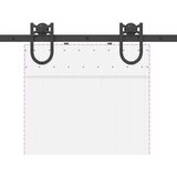 vidaXL Komplet opreme za drsna vrata 183 cm jeklo črne barve | Shoptok.si