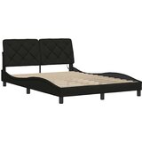  Okvir kreveta s LED-om bez madraca crni 140x200 cm od tkanine | shoptok.hr