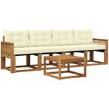  Set vanjskih sofa 5 kom. Prirodna i krem | shoptok.hr