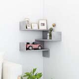 Maison Chic Stenska kotna polica - Viseča polica betonsko siva 40x40x50 cm inženirski les, (21793692) | Shoptok.si