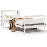 Maison Chic Posteljni okvir - Enojna postelja - Postelja za odrasle brez vzmetnice bel 90x190 cm trdna borovina-J6940, (21770763) | Shoptok.si