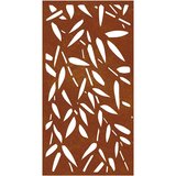  Vrtni zidni ukras 105x55 cm čelik COR-TEN uzorak lišća bambusa | shoptok.hr