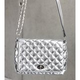 Gemre Silver Quilted Crossbody Bag Quartilla | Shoptok.si